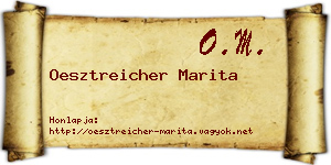 Oesztreicher Marita névjegykártya